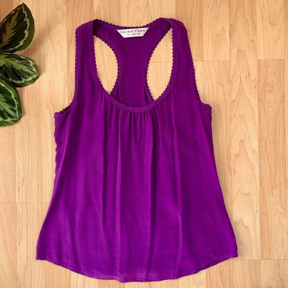 Trina Turk Scallop Edge Kokua Tank